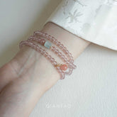 Yunzhi | Strawberry Quartz & Southern Red Agate Necklace – Love & Elegance